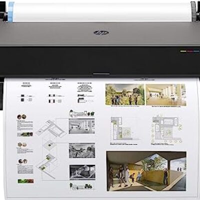 HP DesignJet T230 Large Format 24-inch Plotter Printer, with Modern Office Design (5HB07A)